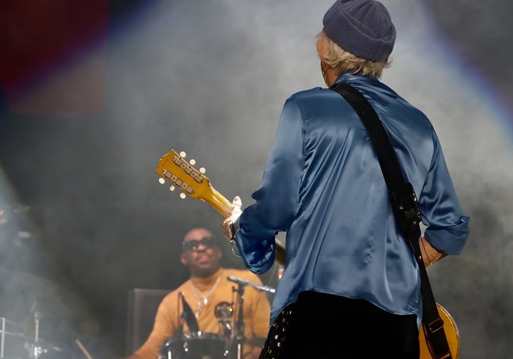 Steve with Keith Richards and The Rolling Stones in 2022.
<br><i>Photo by J. Bouquet</i>