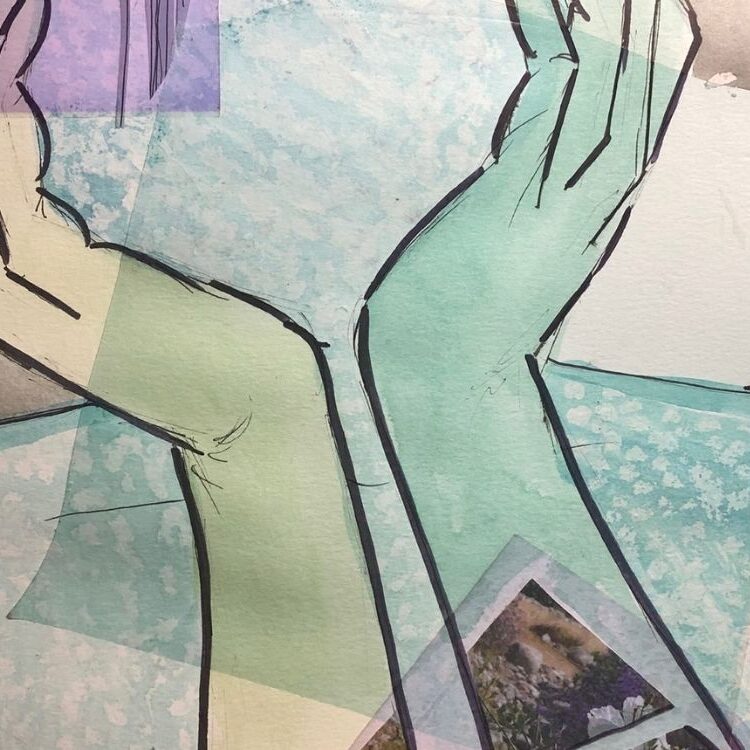 An image art therapist Lauren Raney made in her own art processing.